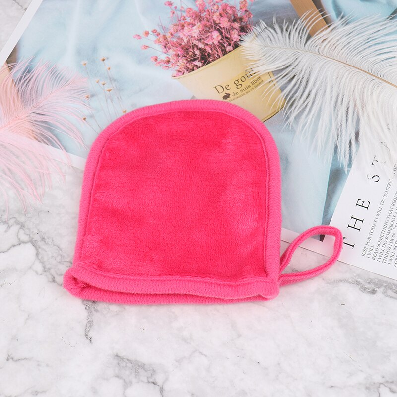 Reusable Microfiber Face Cloth Magic Face Towel Makeup-Remover Cleansing Glove For Women: RD