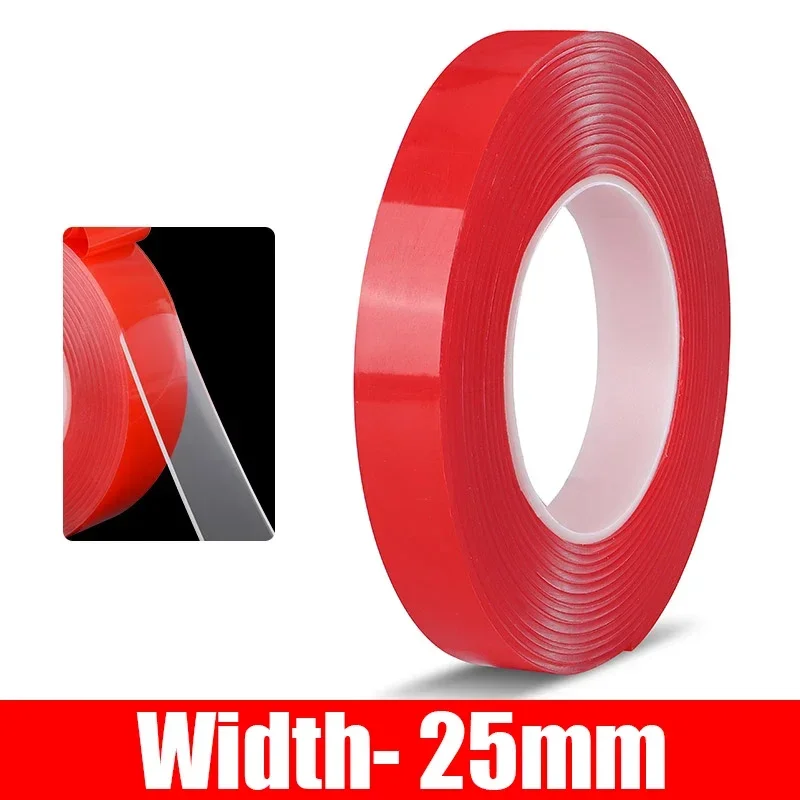 3–24 m doppelseitiges Klebeband, stärker Halt, transparent, waschbar, Nano, spurlos, wasserdicht, Aufkleber für Zuhause, Heimwerkerbedarf: Orange / 1m