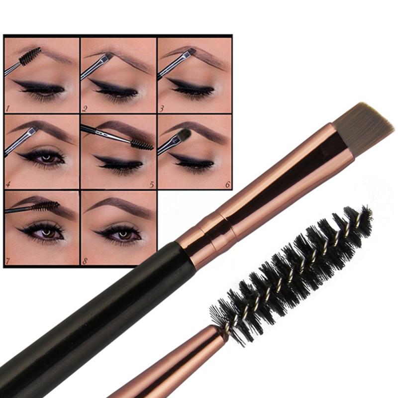 1 Pincel para cejas, de doble cabeza delineador de cejas, Pincel para maquillaje de ojos, herramientas de maquillaje, pinceles para maquillaje, maquillaje TSLM2