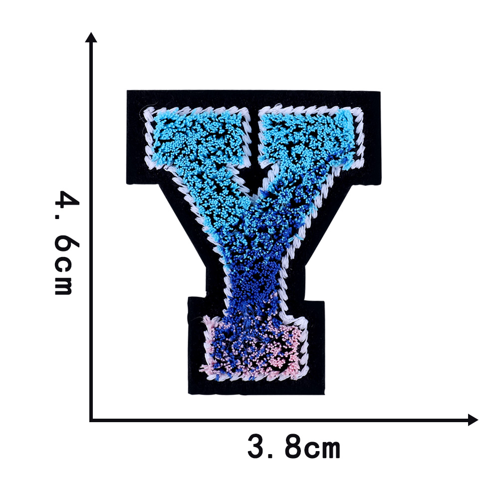 Letters Toothbrush Embroidery English Patches For Sew On Clothing Patch Clothes Applique DIY Garment Hat Decor: Silver