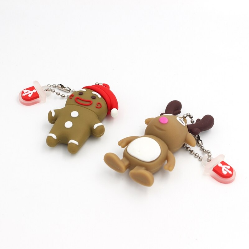 Clé usb 128gb , 64gb , 32gb , 16gb 8gb dessin animé, père noël, mignon, élan, disque u, mini clé usb