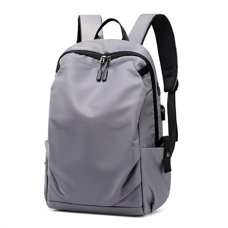 Laptop-rucksack 15 zoll, damen & herren, wasserdicht, schwarz, business-reiserucksack mit großem fassungsvermögen 6 schulrucksack mit usb-ladefunktion: Grau