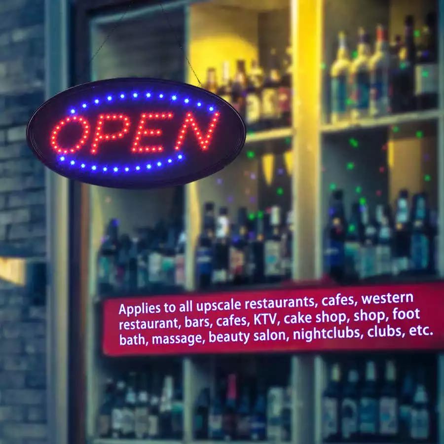 LED store Open sign Logo Advertising Light Board Shopping Mall Bright Animated Motion Neon Business Store Billboard US EU Plug