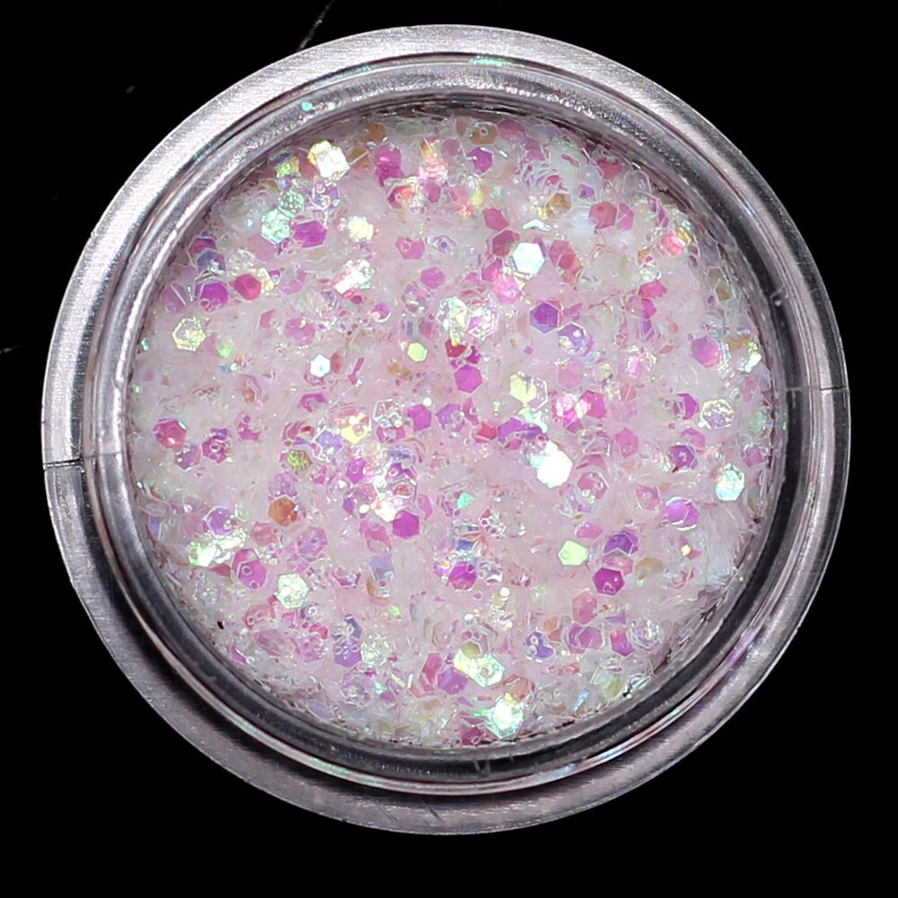 1 pièces AB ongle paillettes paillettes étoile lune coeur ongle Gel rond ongle paillettes holographique Pigment Nail Art décoration m3a505: Vert