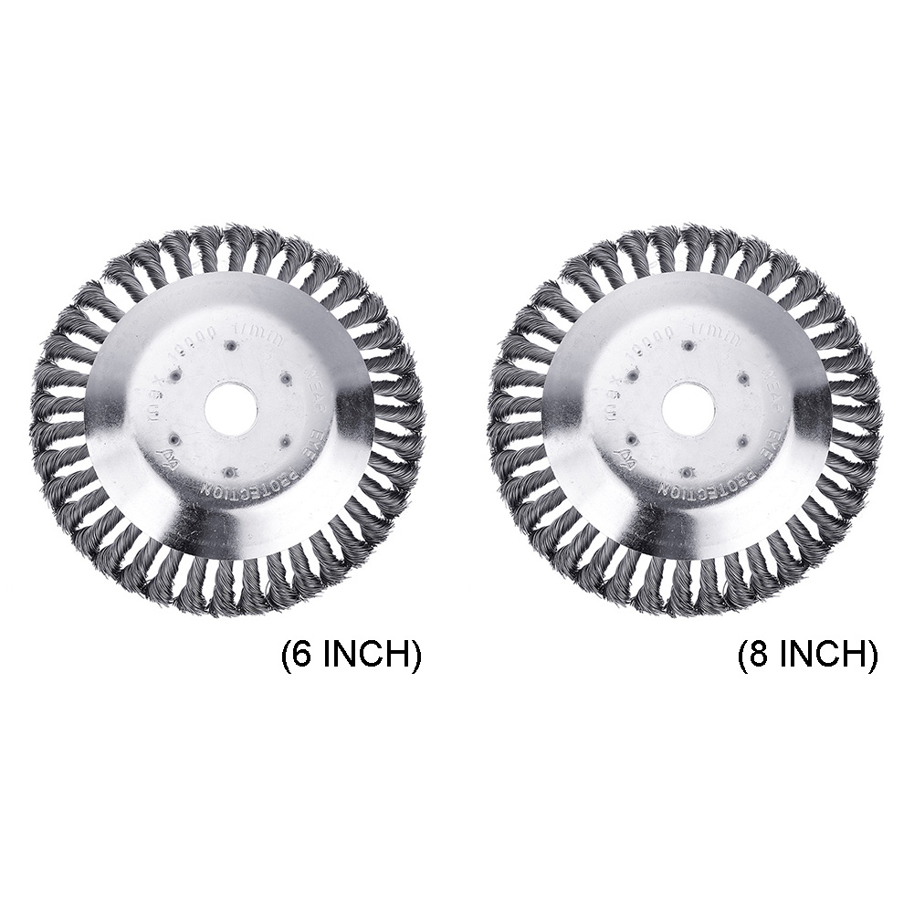 6Inch 8 Inch Staaldraad Grastrimmer Gras Bosmaaier Wiel Voor Grasmaaier Trimmen Hoofd Stof Roesten Gras lade Plaat