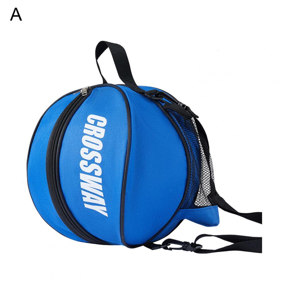 Handige Multi Stijlen Waterdichte Enkele Dubbele Riem Basketbal Draagtas Voor Voetbal Basketbal Tas Basketbal Houder Tas:  Blue A