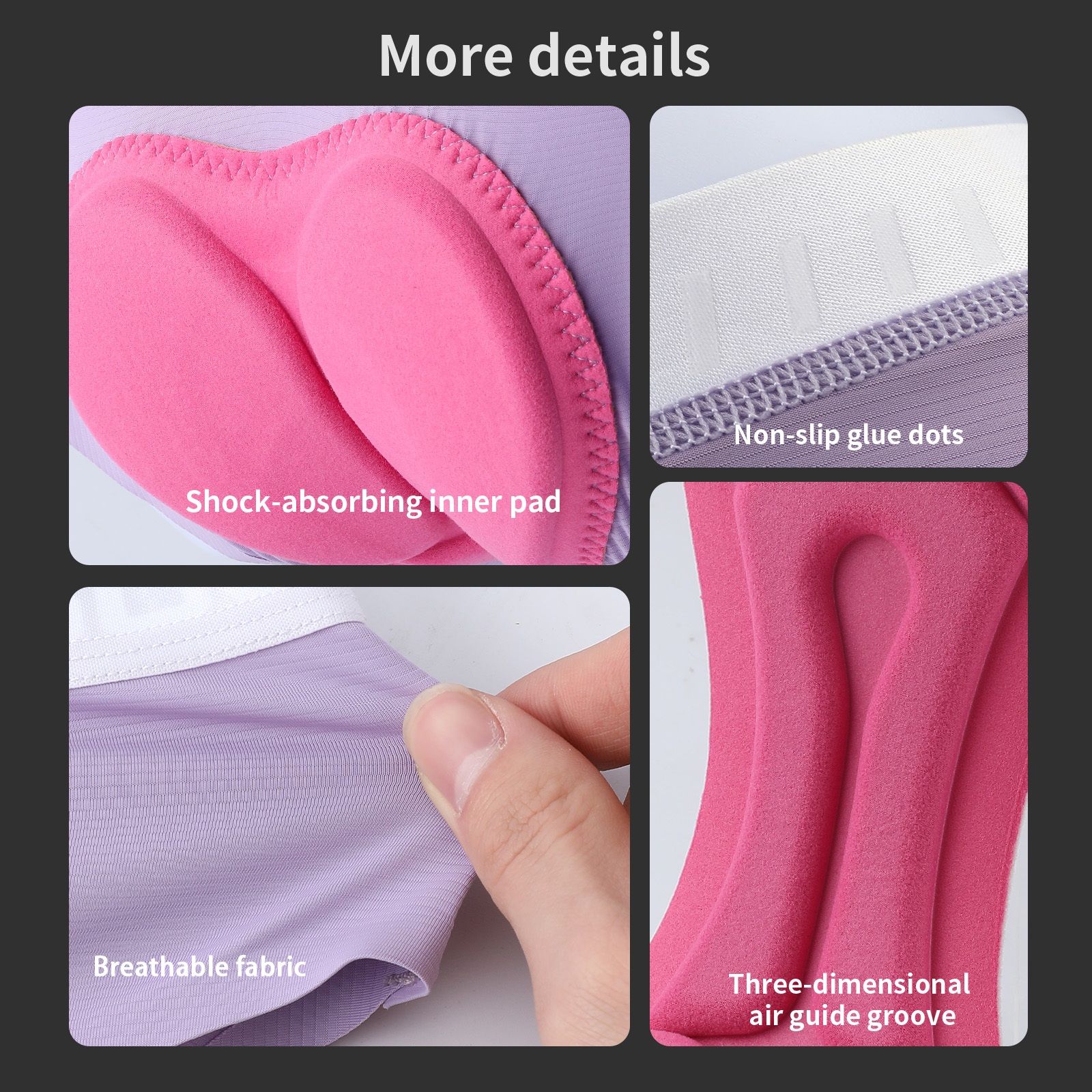 TOSUOD Women's Cycling Underwear Breathable High-Density Sponge Cushion Biking Briefs Lift The Buttocks Reduce Vibration