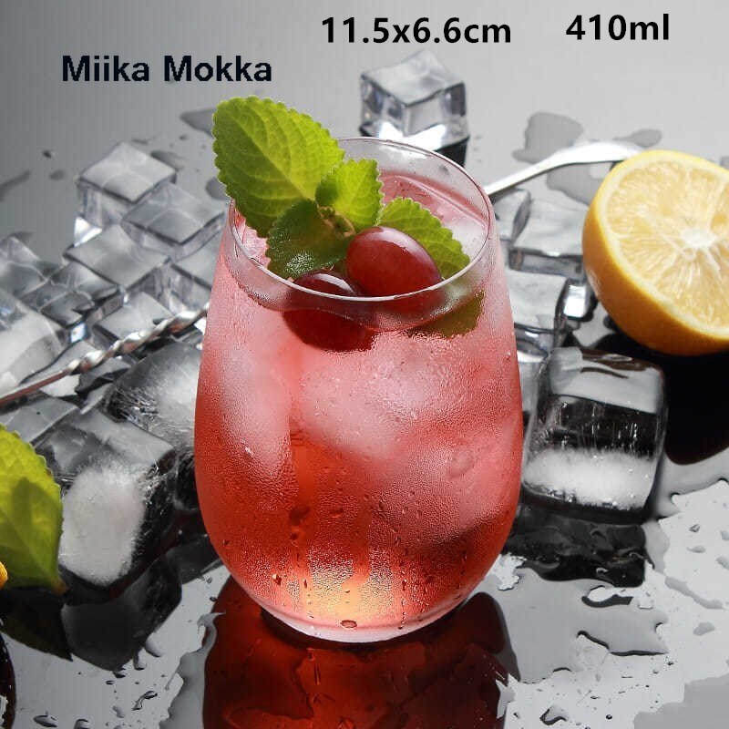 Water Cup European Style Glass Cup Juice Tea Wine Glass Coffee Mug Drinking Cup Whiskey Glass Drinkware: B  tall 410ml
