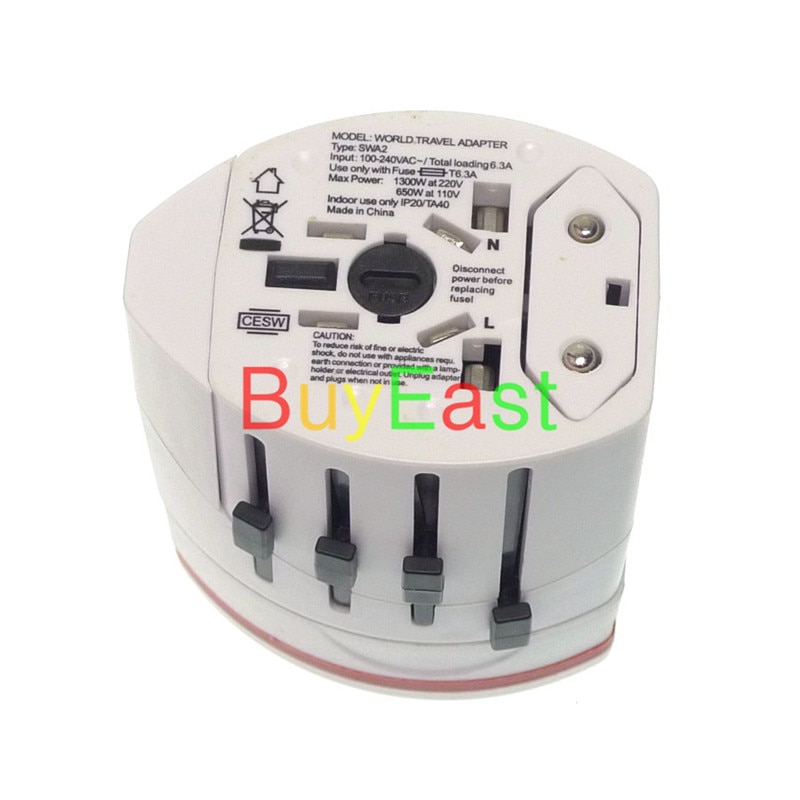 Dual 2 Port USB Travel Plug Adapter Change UK/EU/US/AU/China/Japan Plug Works In Over 150 Countries