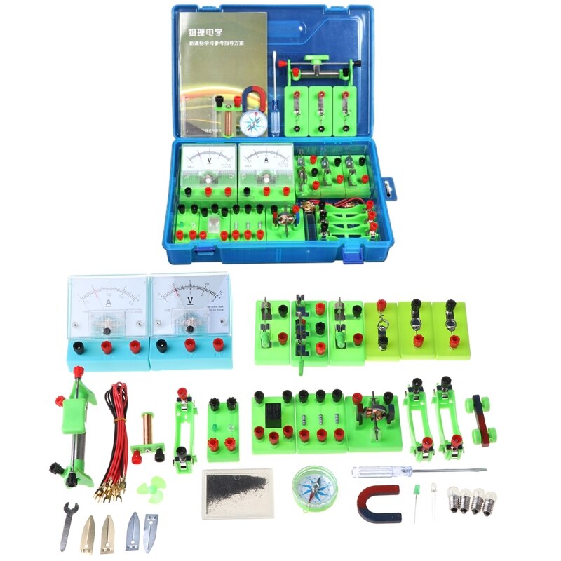 Conjunto de equipo de experimentos electromagnéticos, laboratorios de física, Kit de aprendizaje de circuito básico D08D