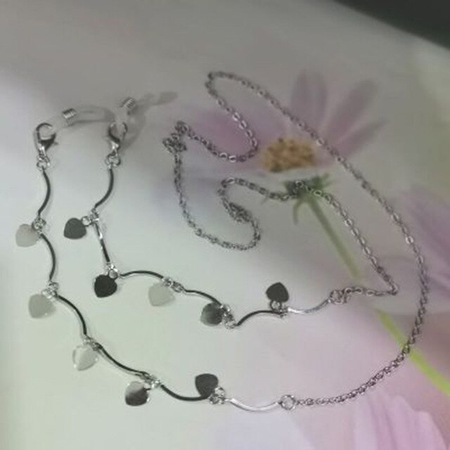 Cadena de cristal antideslizante para mascarillas Unisex, collar de 70cm, correa de protección solar para el cuello, 1 unidad: 13