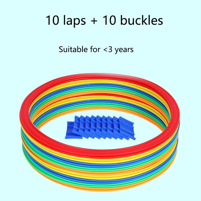 Kinderen Sport Speelgoed Hopscotch Ring Rooster Kleuterschool Leuk Spel Gevoel Training 10 Ronden 10 Gesp Ouder-kind Outdoor speelgoed: A--28CM
