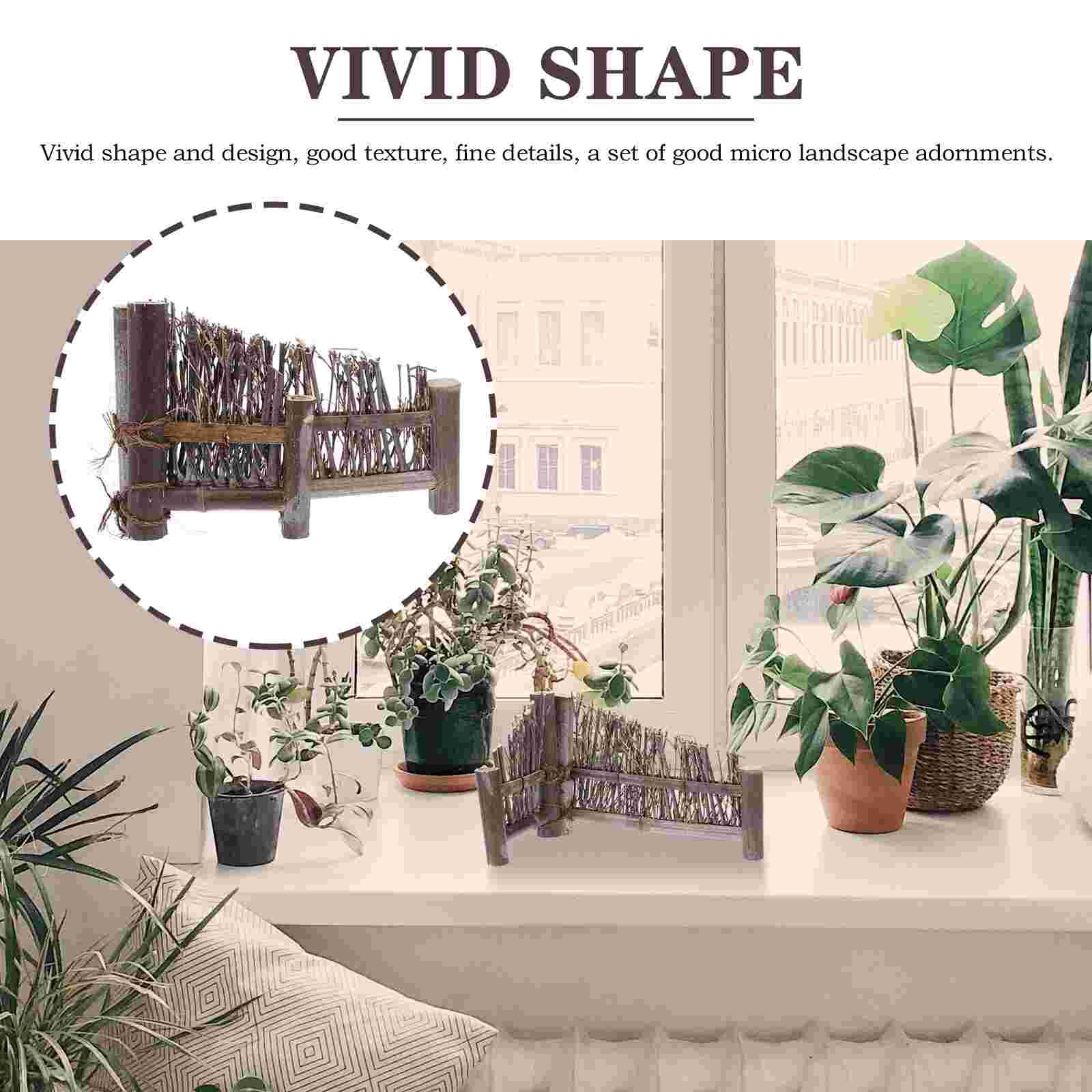 Tea Table Fence Decoration Mini Bamboo Fence Decorative Fence Tea Ceremony Supply