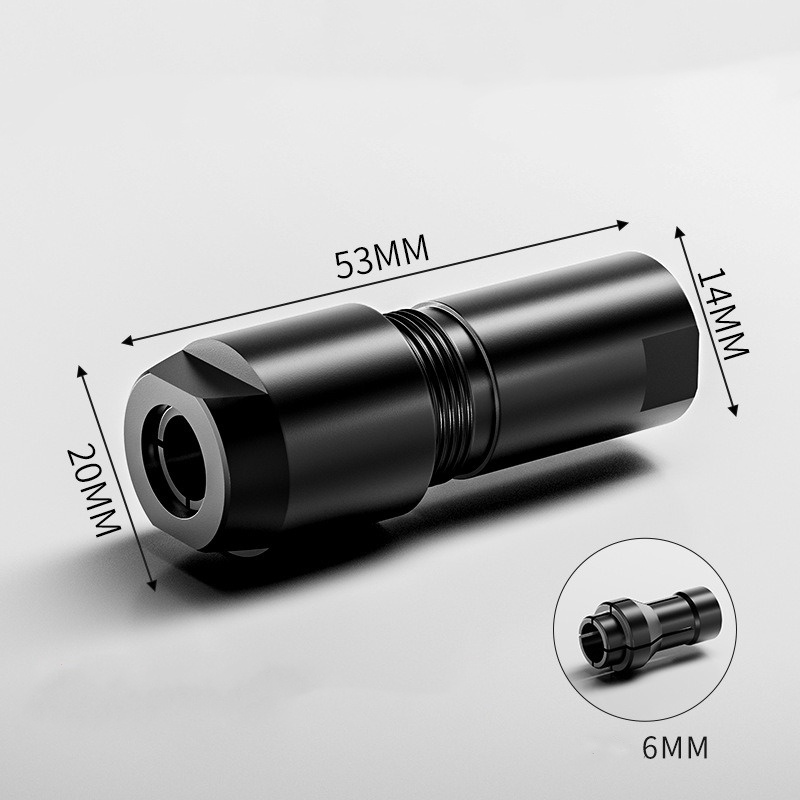 1 st. modifierad adapter för 3/6mm- vinkelslip till chuck för rak slipmaskin,  m10- gängade slipverktyg för 100-- typs vinkelslip: Choklad