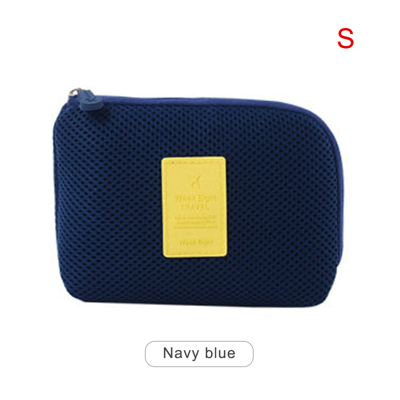 Sac de rangement Portable Gadget numérique câble USB écouteurs stylo voyage sacs trousse de maquillage EDF88: Jaune clair