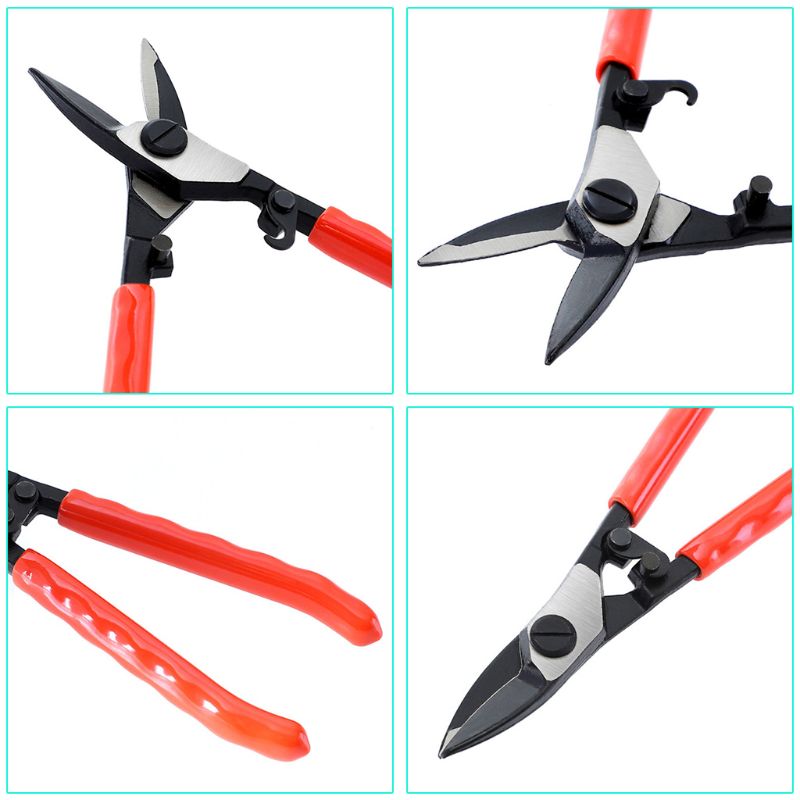 7in Metal Sheet Shears Steel Straight Head Tin Snips Scissor for Metal Iron Sheet Cutting Universal Hand Tools