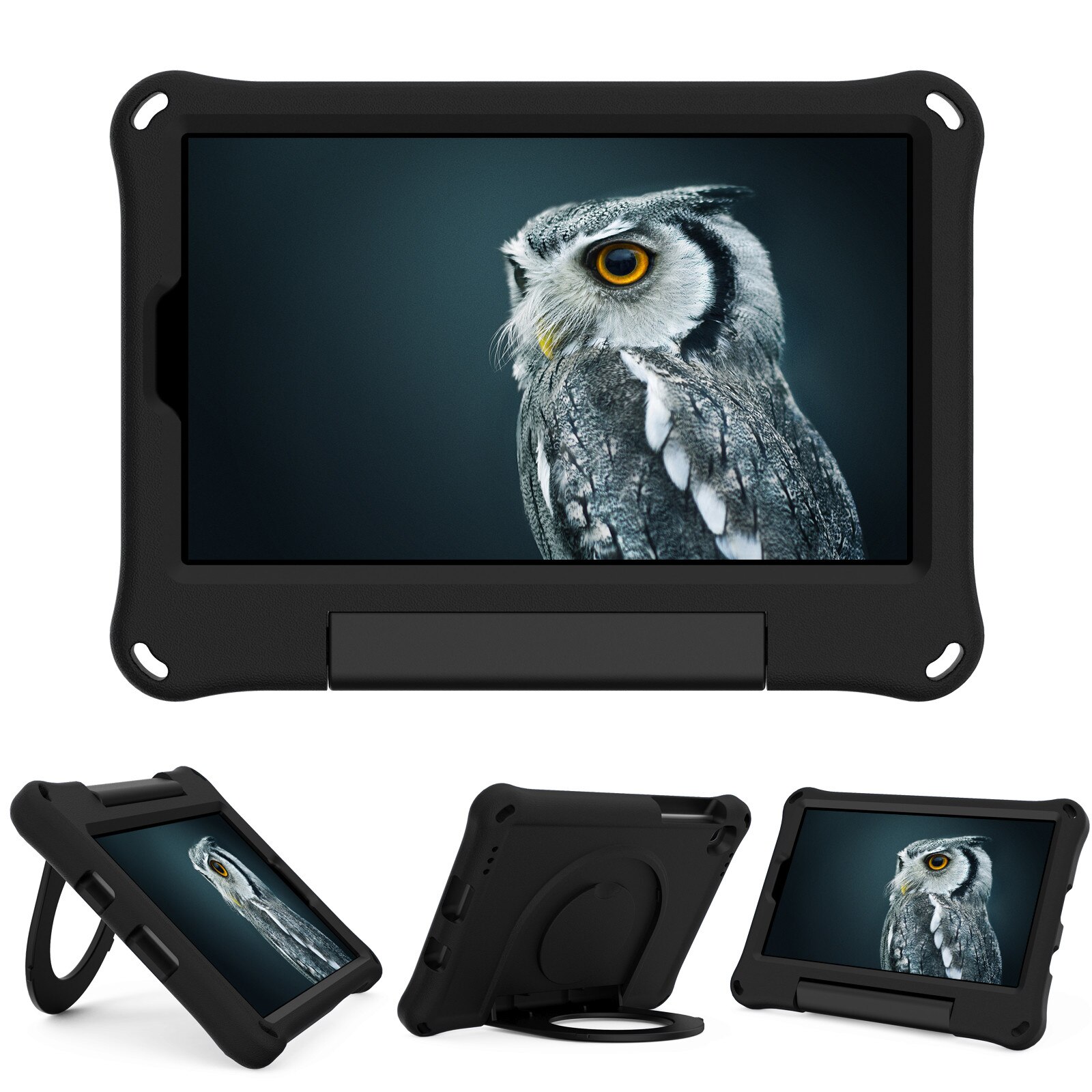 Voor Samsung Galaxy Tab A7 Lite Case Eva Tablet Stand Cover Case Voor Galaxy Tab A7 Lite SM-T220 SM-T225 8.7 inch Kids Case: Black