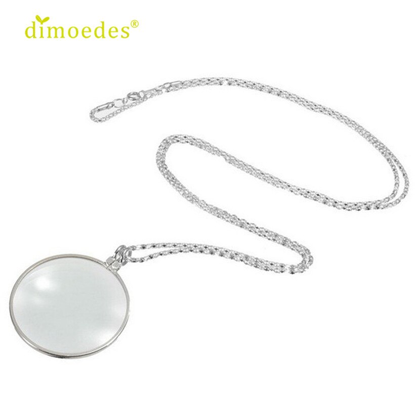 Diomedes DIOMEDES 6x Vergrootglas Hanger Ketting Magnify Glas Reeding Decorativ Monocle Ketting Sexy Keten