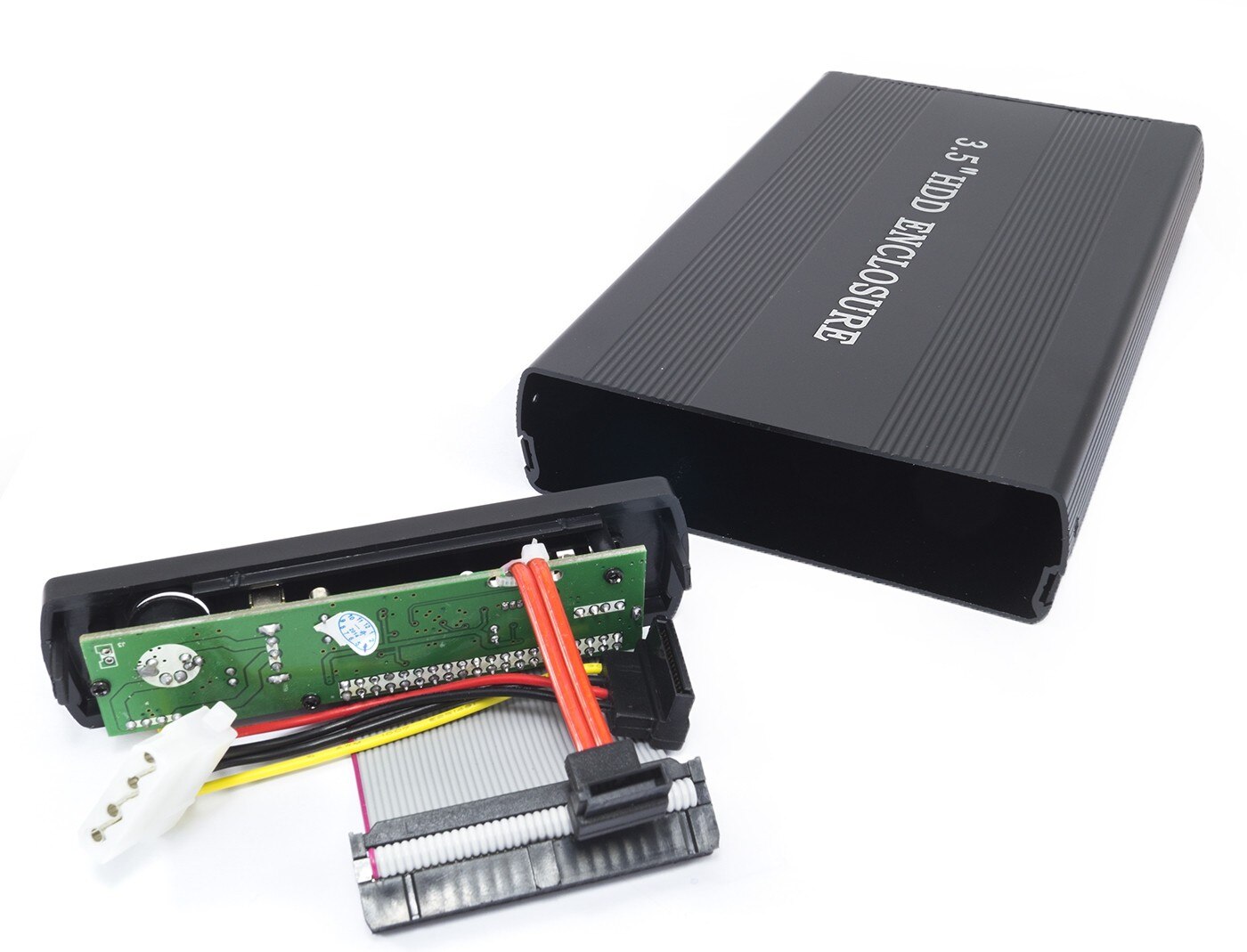 Astuccio scatola ESTERNO per HARDISK duro DISK in ALLUMINIO HD 3.5" IDE SATA USB 2.0 HDD