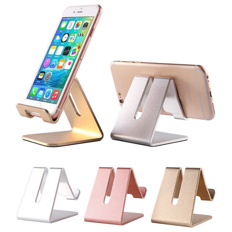 4 Colors Aluminum Table Desk Stand Holder Desktop Mount Cradle Holder Desk Charge Cable Stand for iPad Pro Air Tablet Phone