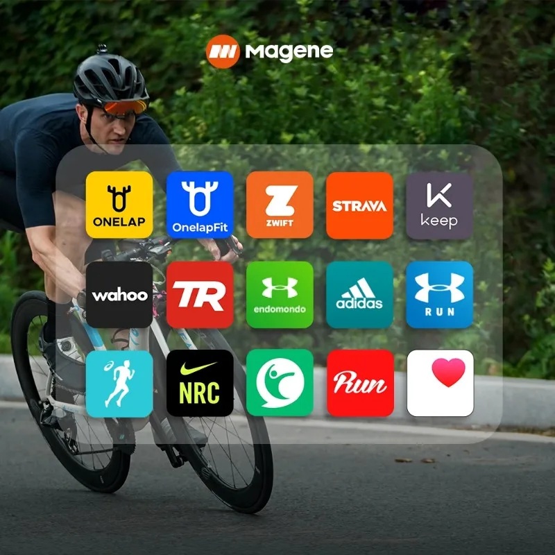 Magene monitor de frequência cardíaca, modo duplo, bluetooth, ant h803, sensor, braço, pulseira, fitness, batimento cardíaco, rastreador, exercício de saúde