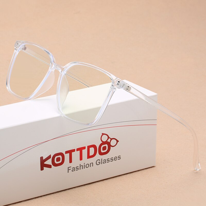 Gafas cuadradas antiluz azul para miopía, lentes clásicas de para mujer, gafas graduadas con montura Vintage para hombre y mujer,