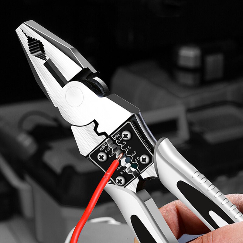 Multi-function Wire Cutter Pliers Industrial Grade Electric Wire Stripping Crimping Vise Strong Manual Home Repair Tools