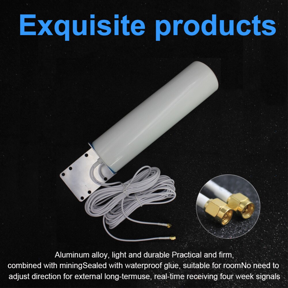 4G LTE Antenna 3G 4G Outdoor Antenna with 5M Meter SMA-Male CRC9 TS9 Connector for 3G 4G Router Modem