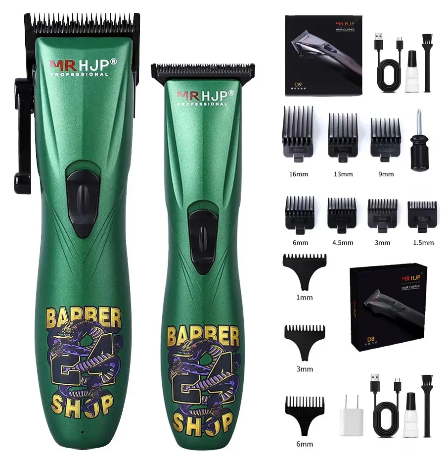 D9- gravur-ölkopf-haarschneider, spezial-friseursalonklinge aus dlc-beschichtetem kohlenstoffstahl, 7000 u/min elektrischer haartrimmer