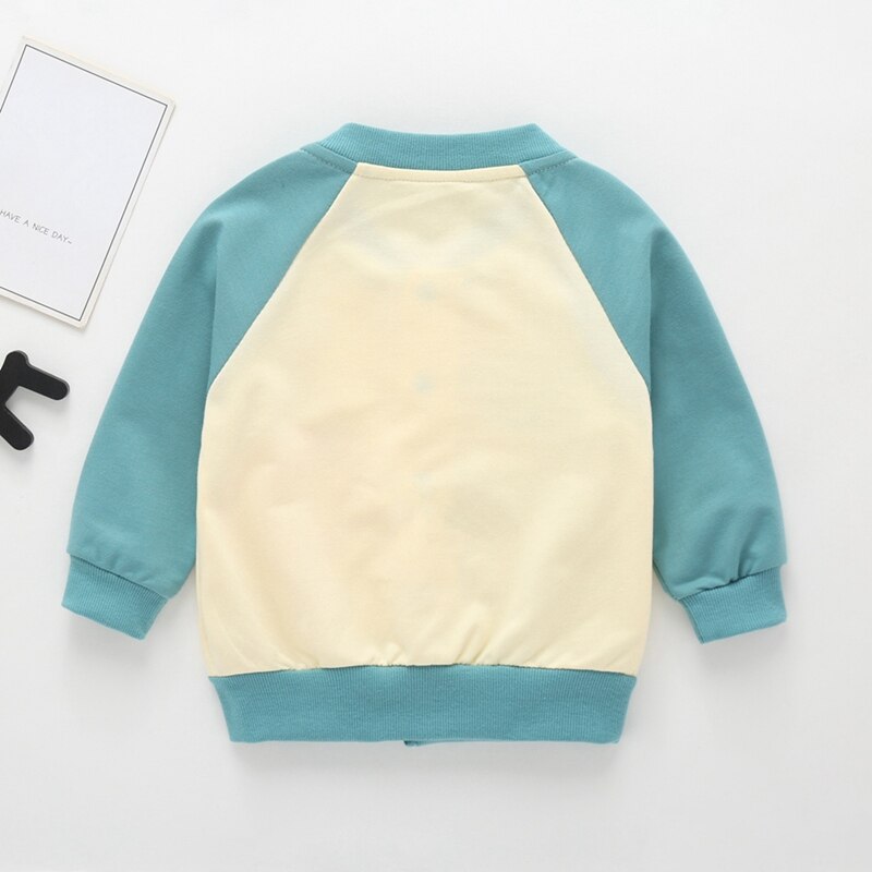 Kinderkleding Lente Herfst Leuke Meisjes Jassen Kinderen Jassen Jongen Brief Sport Hoodied Jassen Cartoon Jas 1-6Y