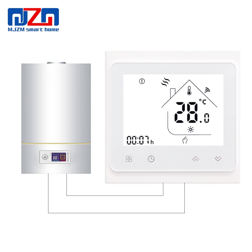 MJZM BGL-002 WiFi&Hand Control Thermostat Temperature Controller for Gas Boiler Alexa Google Home Thermoregulator for Warm Room