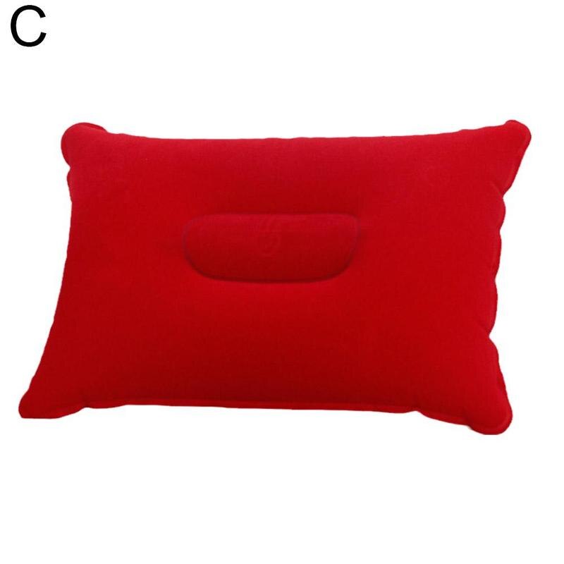 Outdoor Opblaasbaar Kussen Pvc Massaal Opblaasbare Outdoor Reizen Kussen En Zelfopblazende Kussen Hals Camping Taille Kussen: RED