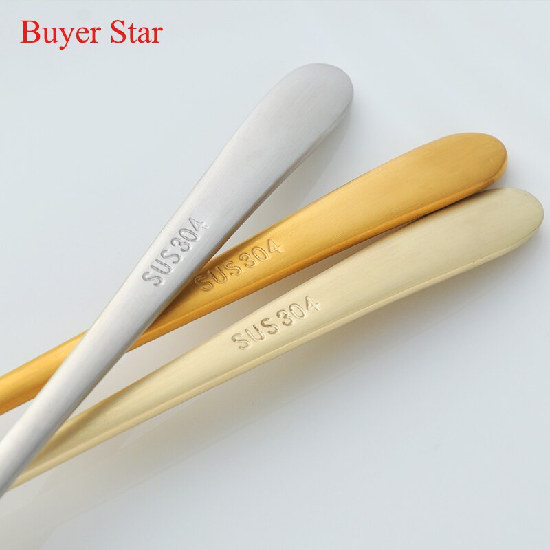 7pcs 21cm/8.2&#39;&#39; 304 Stainless Steel Fork Korean Long Handled Dinner Fork Cake Fruit Dessert Forks set Kitchen Cutlery For Party