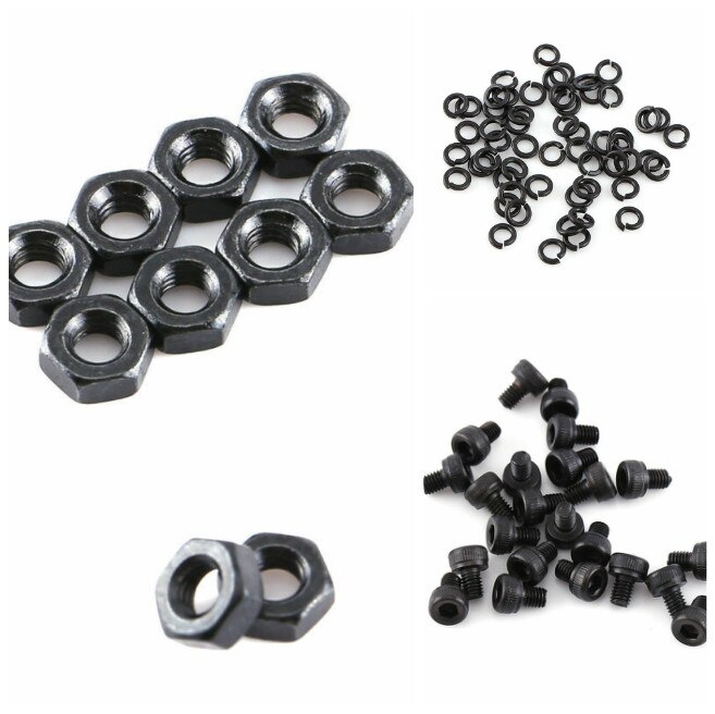 High 300pcs M3(3mm) Black Alloy Steel High Tensile Allen Bolts Hex Button Flat Socket Head Cap Screws Nuts Washer Set