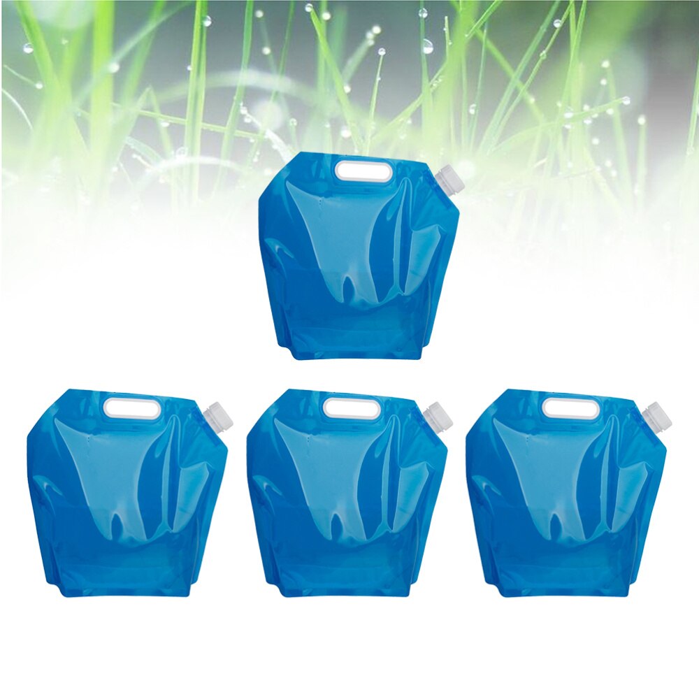 4Pcs 5L Outdoor Grote Capaciteit Water Zak Draagbare Opvouwbare Drinkwater Bag Opvouwbare Water Tank Container Ruimtebesparend wate