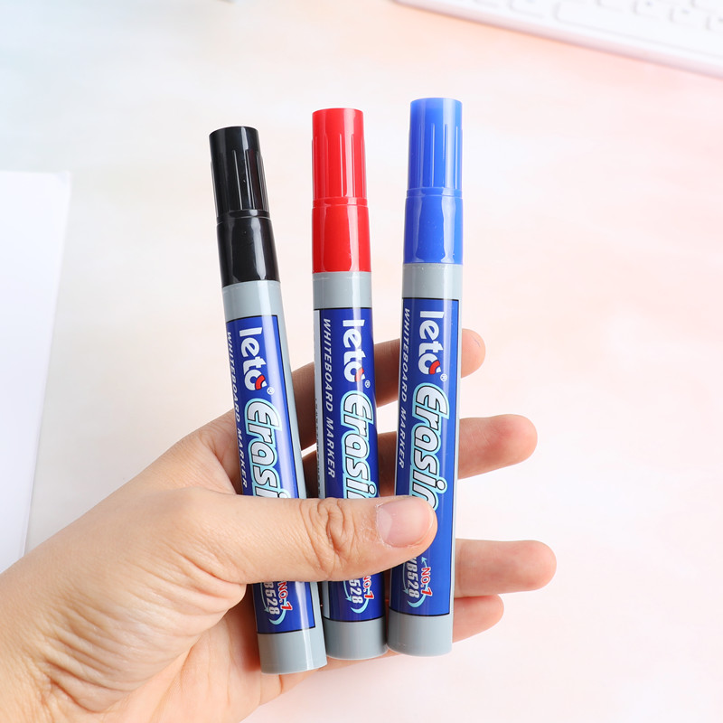 1 pcs felt marker pen black red blue erasable Whiteboard pen writing point 2.8mm for Office school