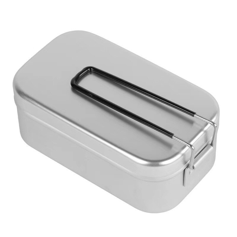 Outdoor Camping Draagbare Picknick Aluminium Lunchbox Opvouwbare Voedsel Container Reizen Koken Kookgerei