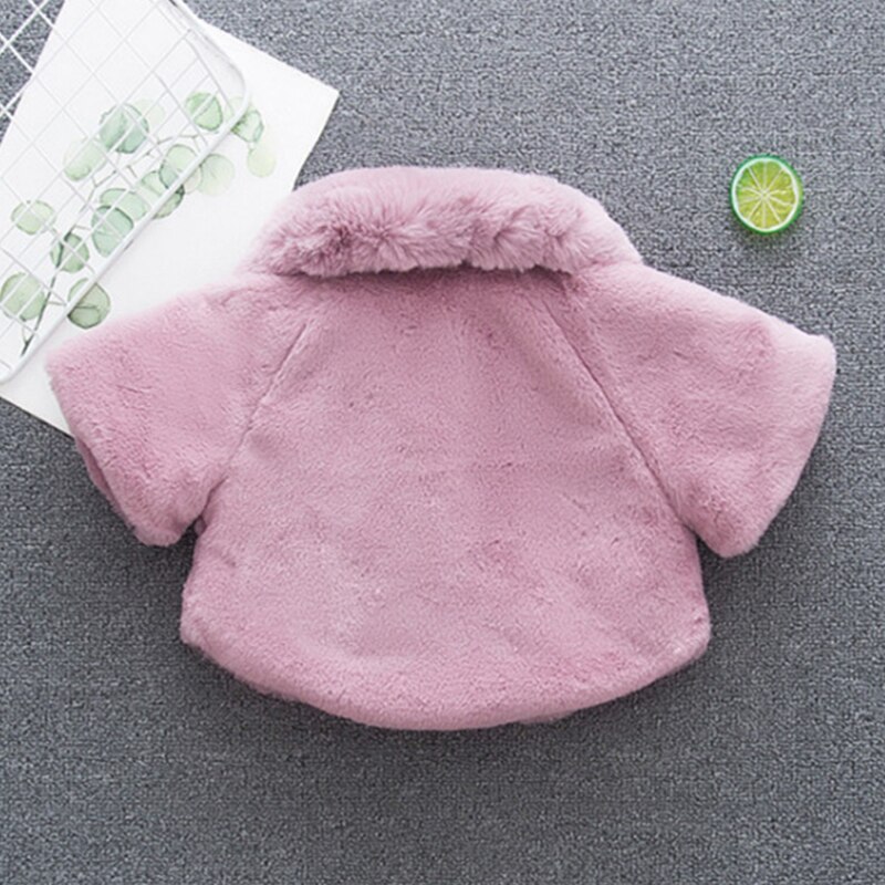 Herfst Winter Faux Bontjas Baby Meisje Vest Jas Leuke Tops Jas Ademend Peuter Kinderen Kids Kleding Meisjes