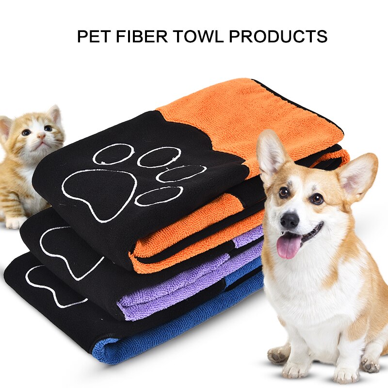 Huisdier Drogen Handdoek Ultra-Absorberende Hond Badhanddoek Microfiber 86*49Cm Zacht Materiaal Microfiber Poot Bad handdoek
