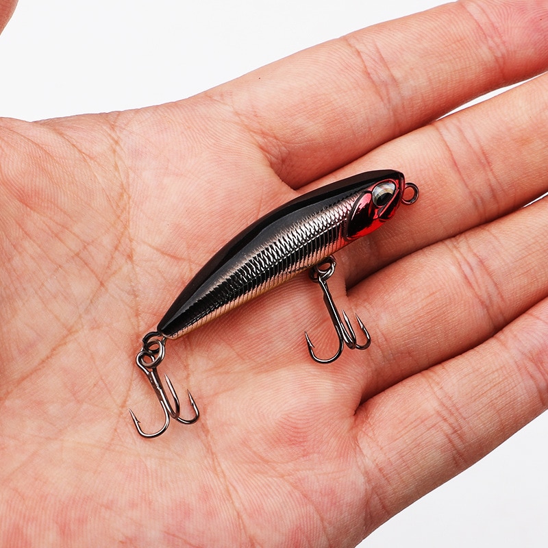 1Stck Elritze Untergang Langsam Bleistift Angeln Locken 5cm 5g Crankbait Wobbler ABS Künstliche Harten Köder sehen Meer angelgerät
