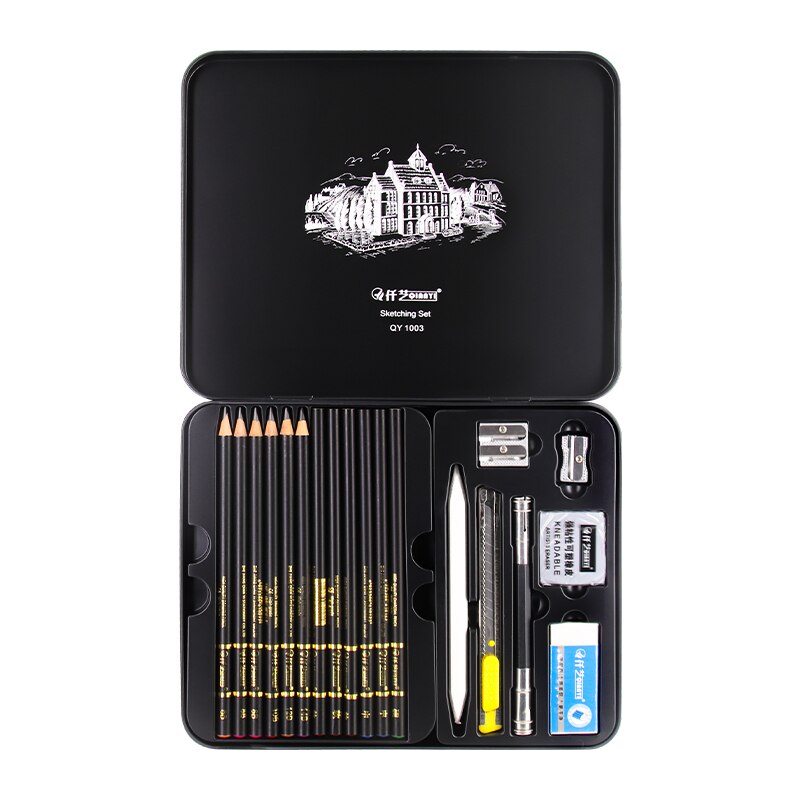 31Pcs Sketch Pencil Set Sketching Charcoal Drawing Kit Wood Pencils Set For Painter School Students Art Supplies