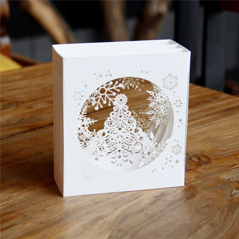 3D Aushöhlen Schneeflocke Grußkarten Für Geburtstag/Hochzeit Einladungen Valentinstag Karten Weiß