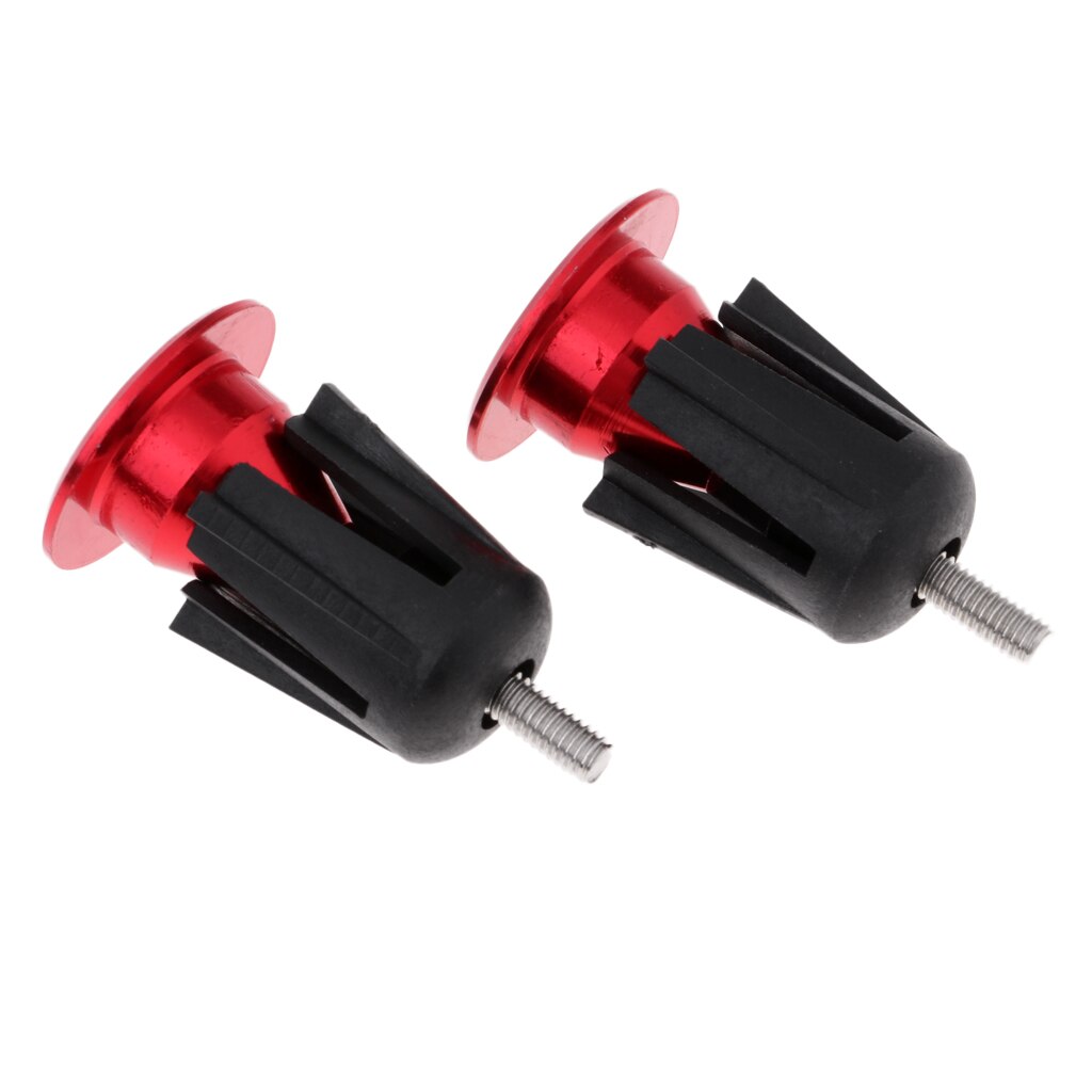 Bouchons de guidon de vélo, 1 paire, bouchons, pièces de bicyclette légères pour vtt et vélo de route, 1.73x0.94 pouces: Red