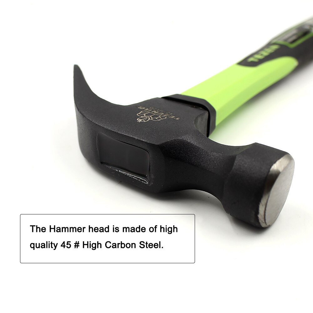 TEZEN Steel Tube Claw Hammer Woodworking Tool Claw Hammer Heavy Duty All Purpose Hammer Home Improvement Tools