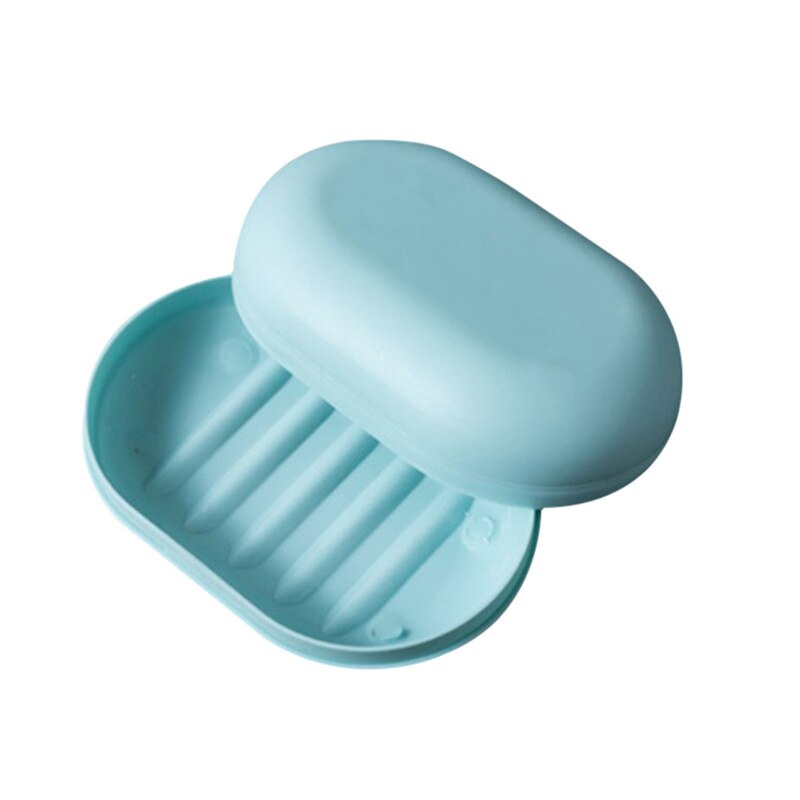 Plastique salle de bain douche savon boîte plateau plat rangement support plaque maison voyage: Light Blue