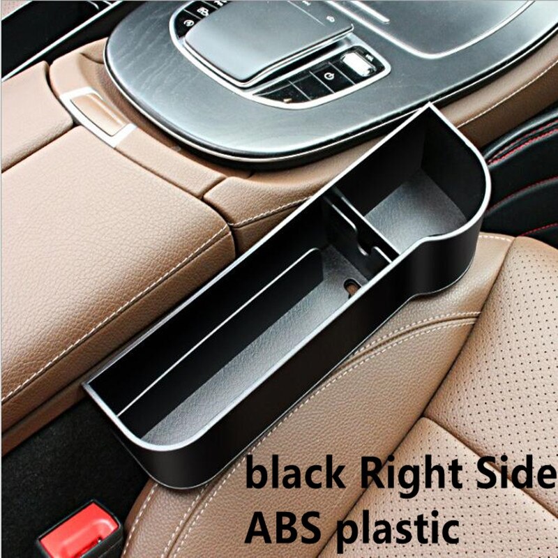 Autostoel Opbergdoos Pu Lederen Lekvrije Auto Organizer Storage Case Universele Autostoel Kant Kloof Container Opslag tas: ABS black Right Side