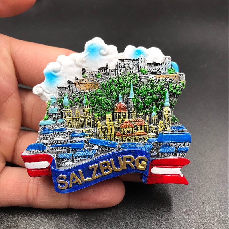 fridge magnet Germany dubai Italy Korea refrigerator paste magnetic 3d Berlin wishing fountain collection Tourist souvenir