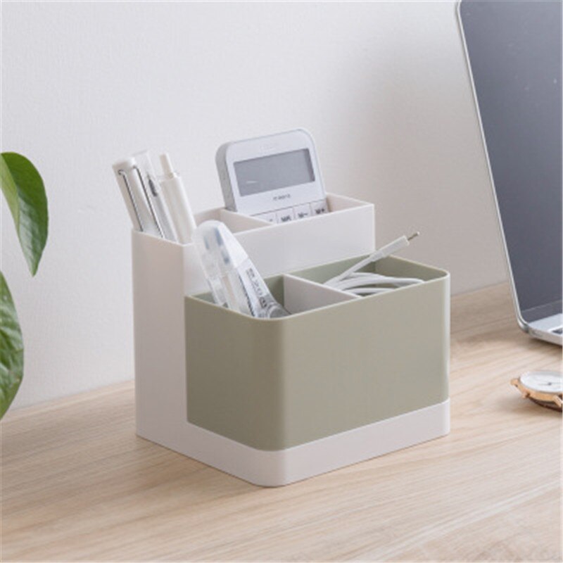 Multi-function Desk Organizer Storage Holder Office School Storage Case Plastic Pen Box Desk Pencil Organizer Student Supplies