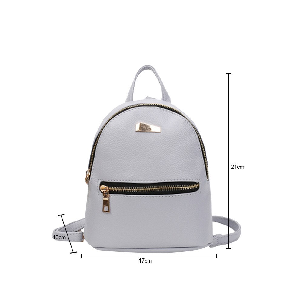 Women Leather Backpack School Rucksack College Solid Ladies Satchel Travel Bag Rucksack Ladies Girls Casual Bag #25