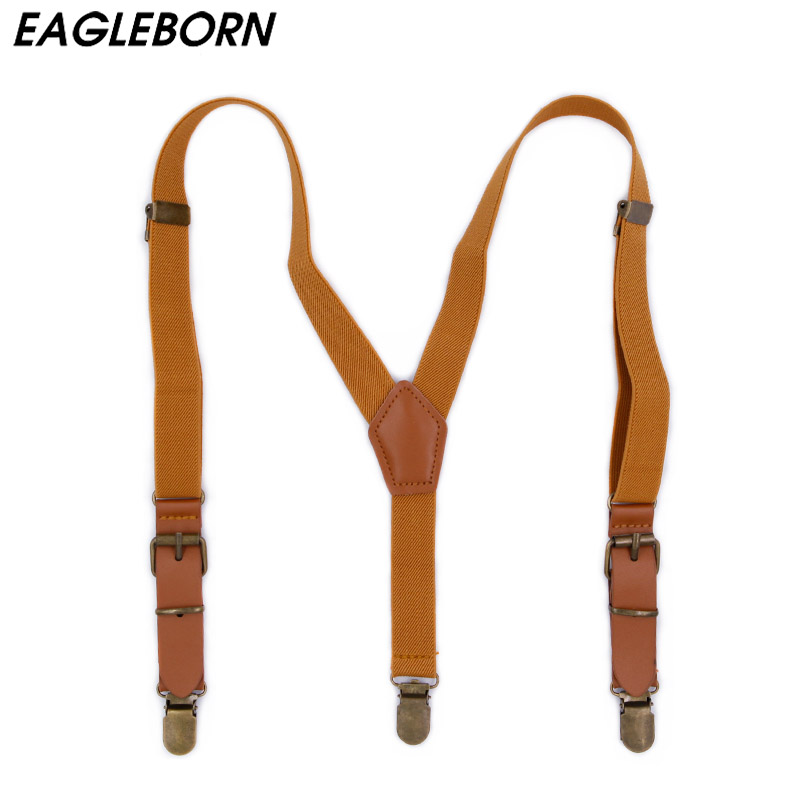 freundlicher leder hosenträger Baby hosenträger Starke 3Clips Hosen Suspensorio Gummiband größe 2.5*70cm
